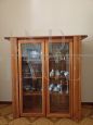 70's solid walnut display cabinet