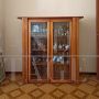 70's solid walnut display cabinet