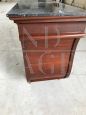 "Guitar" chest of drawers with marble top