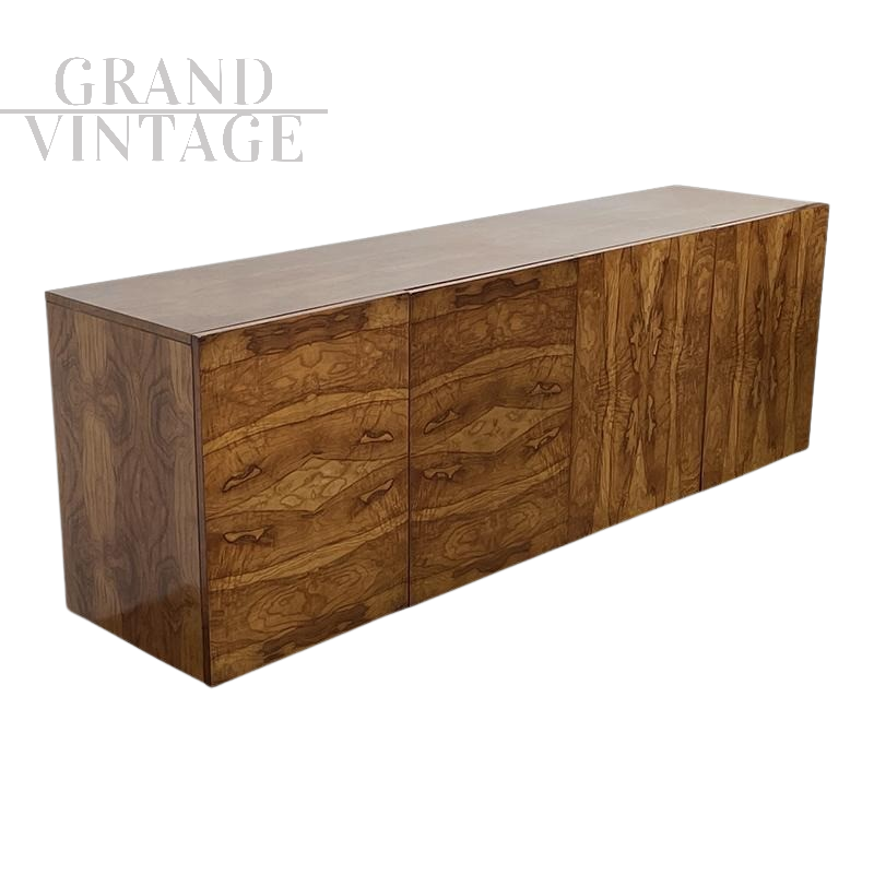 Grande credenza in radica in stile art déco                            