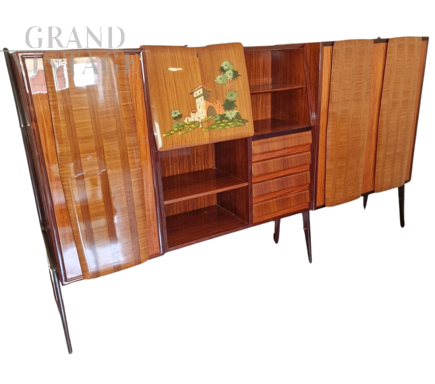 Grande credenza vintage anni '50 - '60 modernariato italiano                            