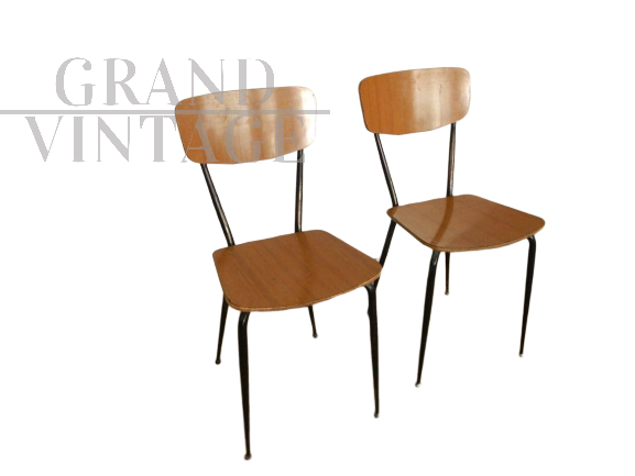 Coppia di sedie in formica anni '50