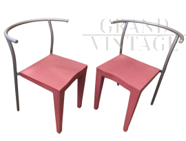Coppia di sedie Dr. Glob di Philippe Starck per Kartell anni '70                            