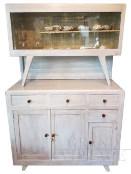 Credenza con alzata anni '50 stile shabby chic