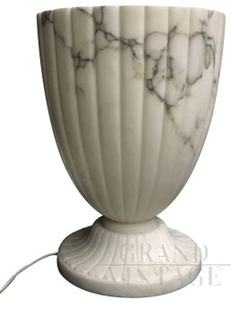 Lampada da tavolo a vaso in alabastro di Volterra, 1960