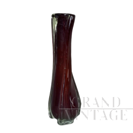 Antico e grande Vaso in Vetro Murano rosso Rubino