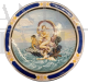 Raro piatto antico Ginori Jafet Torelli del 1870 in maiolica                            