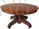 Tavolo antico Luigi Filippo in massello di mogano con gamba centrale