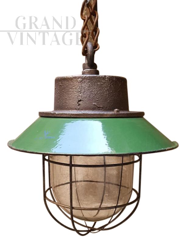 Industrial lantern lamp from the 30s / 40s