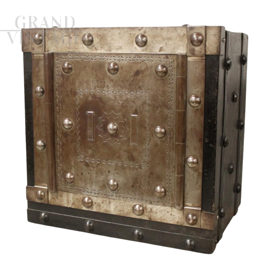 Antique Italian studded safe from the 19th century