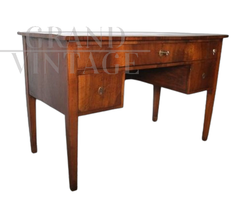 Antique Louis Philippe desk in walnut finished in all sides, mid-19th century  