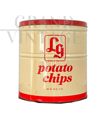 Vintage Potato Chips El-Ge Tin Can              
                            