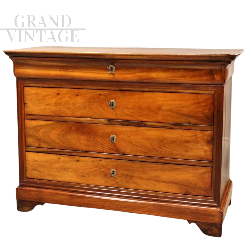 Capuchin Louis Philippe chest of drawers in walnut, 19th century