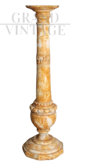 Antique yellow marble column from the 19th century     