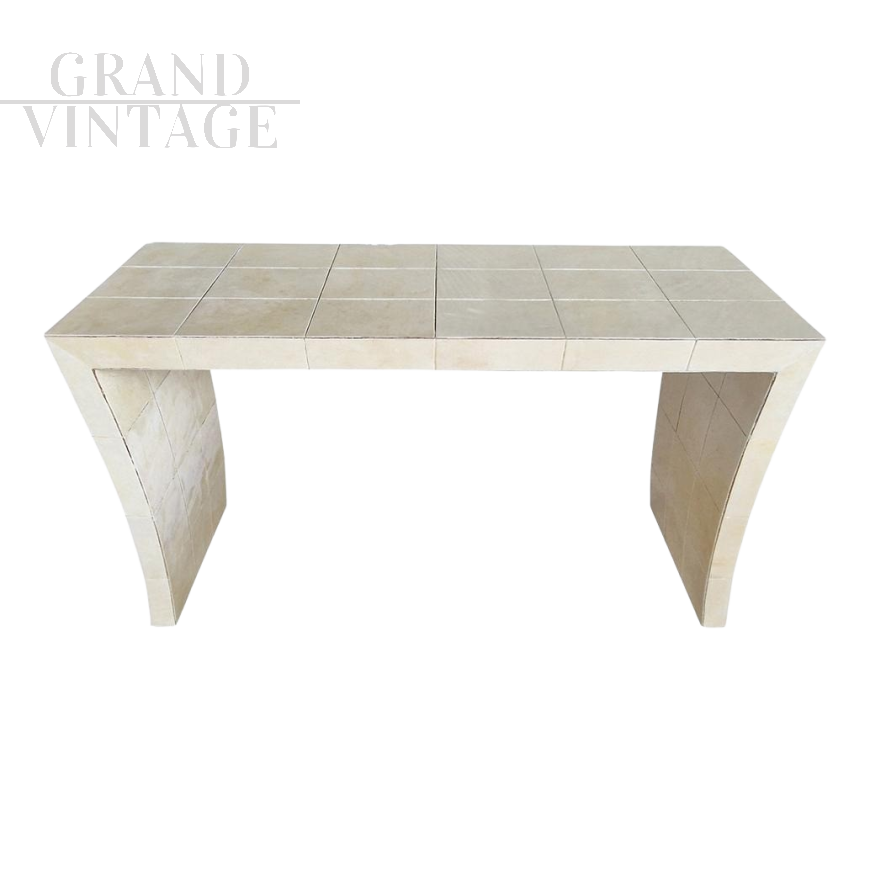 Art deco style parchment console