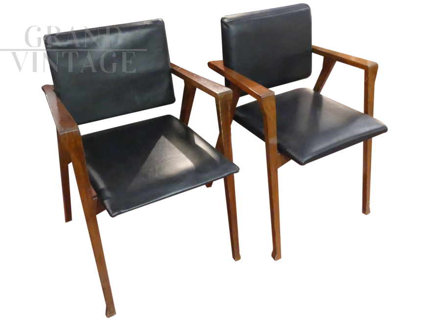 Pair of Luisa armchairs by Franco Albini