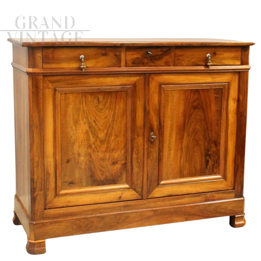 Antique sideboard from the Louis Philippe era in walnut, 19th century