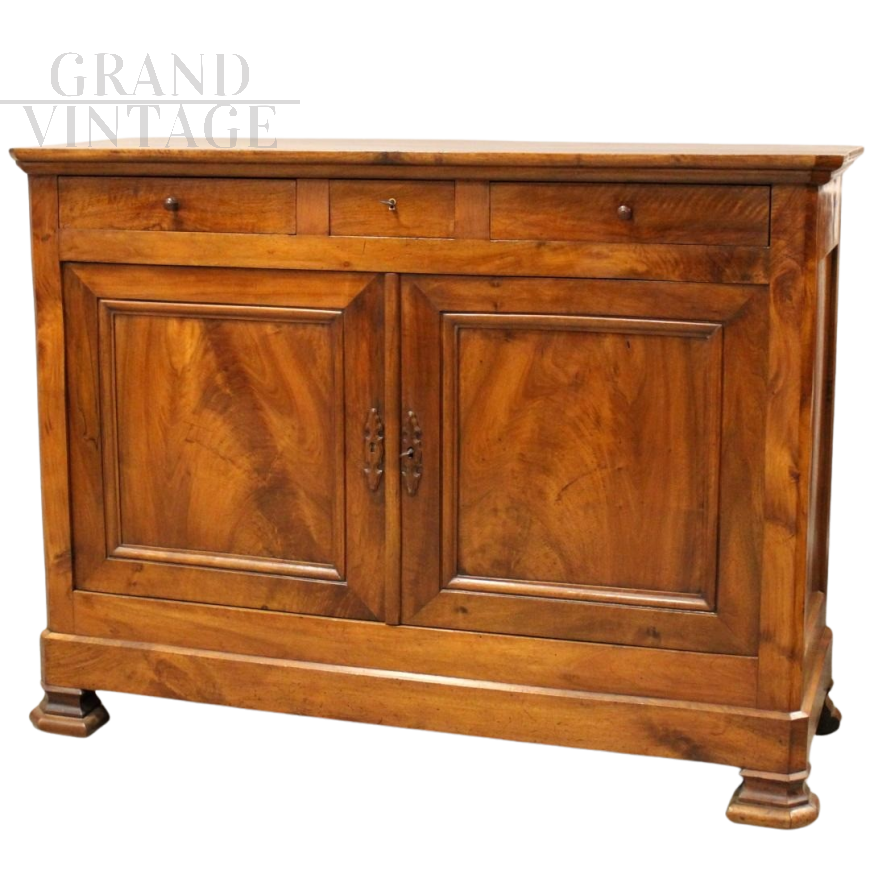 Antique Louis Philippe sideboard in walnut, 19th century