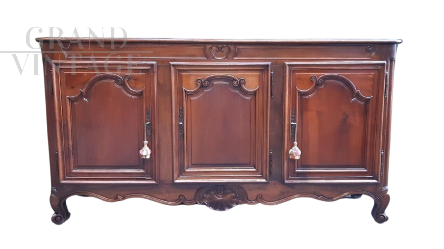 Large antique Provençal sideboard with 3 doors from the 1700s