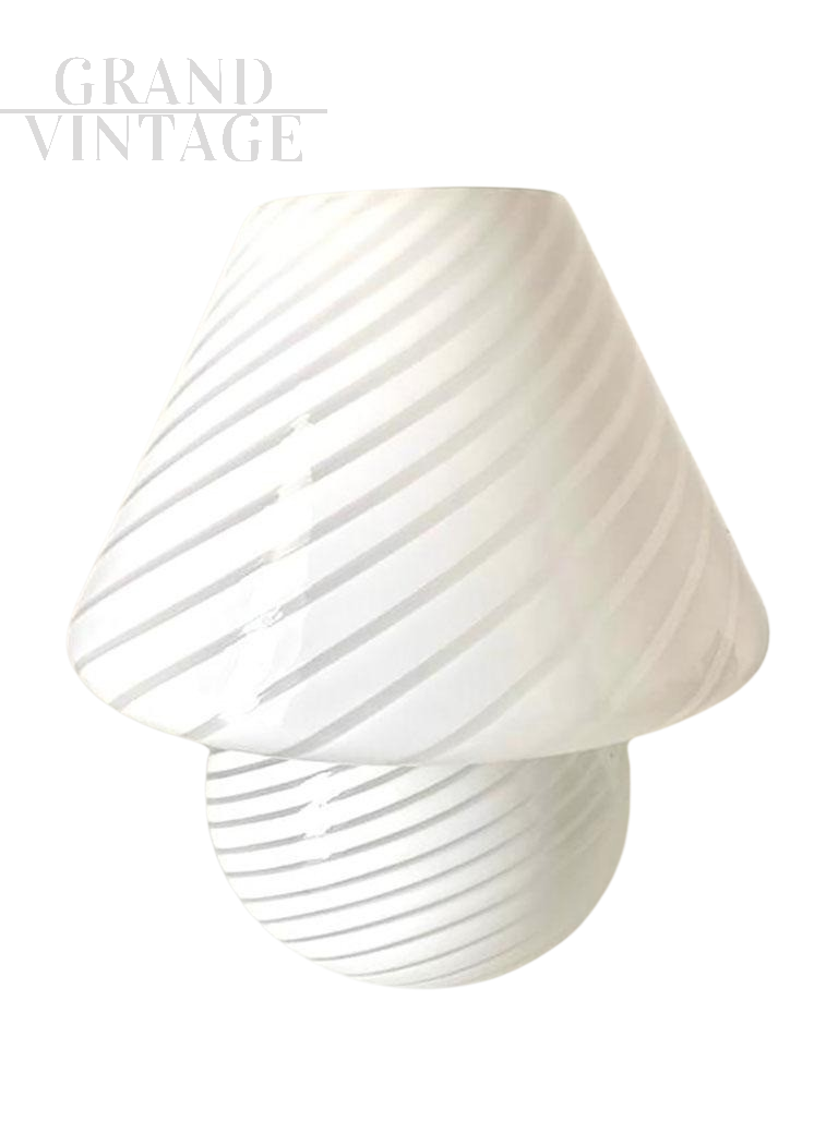 Large table lamp by Paolo Venini in mushroom-shaped Murano glass, 1960s