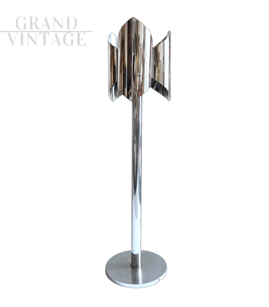 Design floor lamp attributable to Francois Monnet in steel