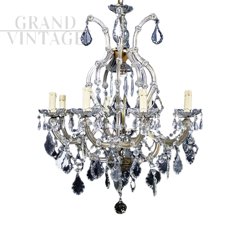 Maria Teresa chandelier in Bohemian crystal with 8 lights