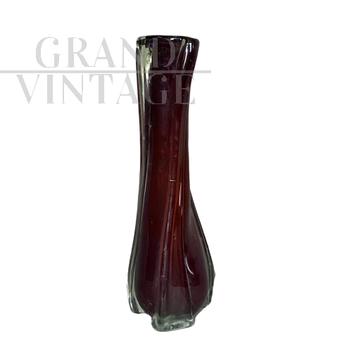 Ancient and large Ruby red Murano glass vase