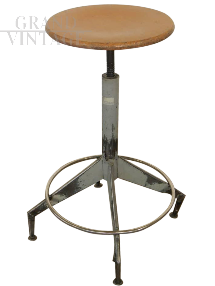 70s industrial stool