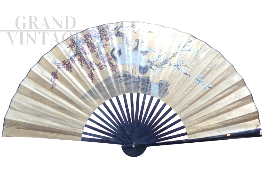 Antique fan with oriental designs, early 20th century