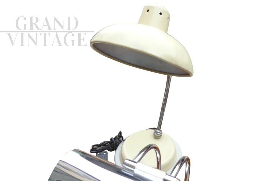 1960s desk lamp in lacquered chromed iron