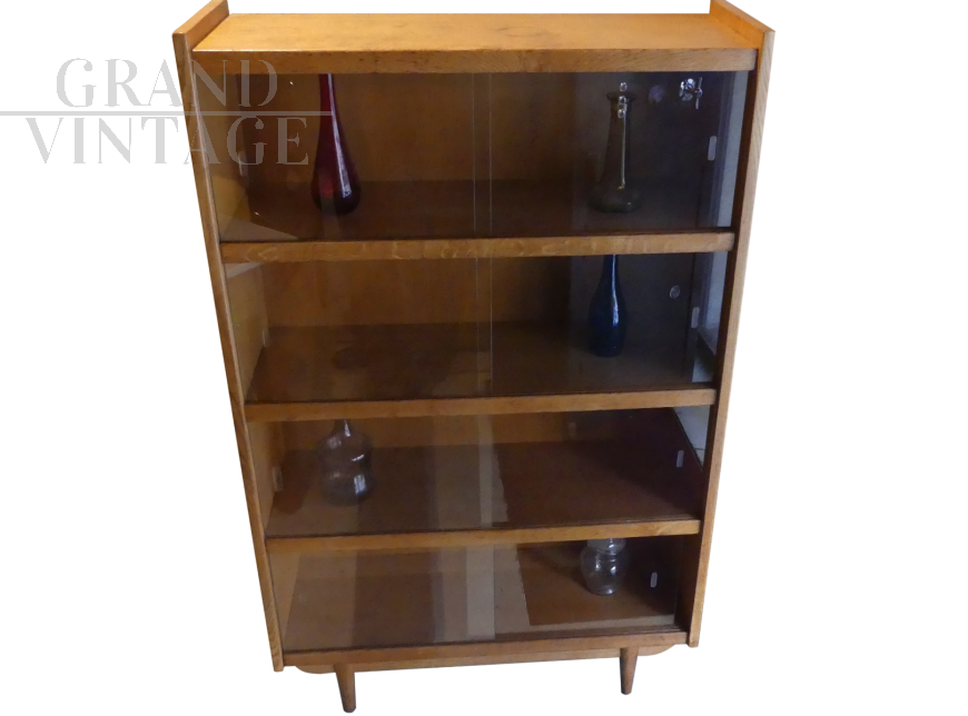 50's oak bookcase