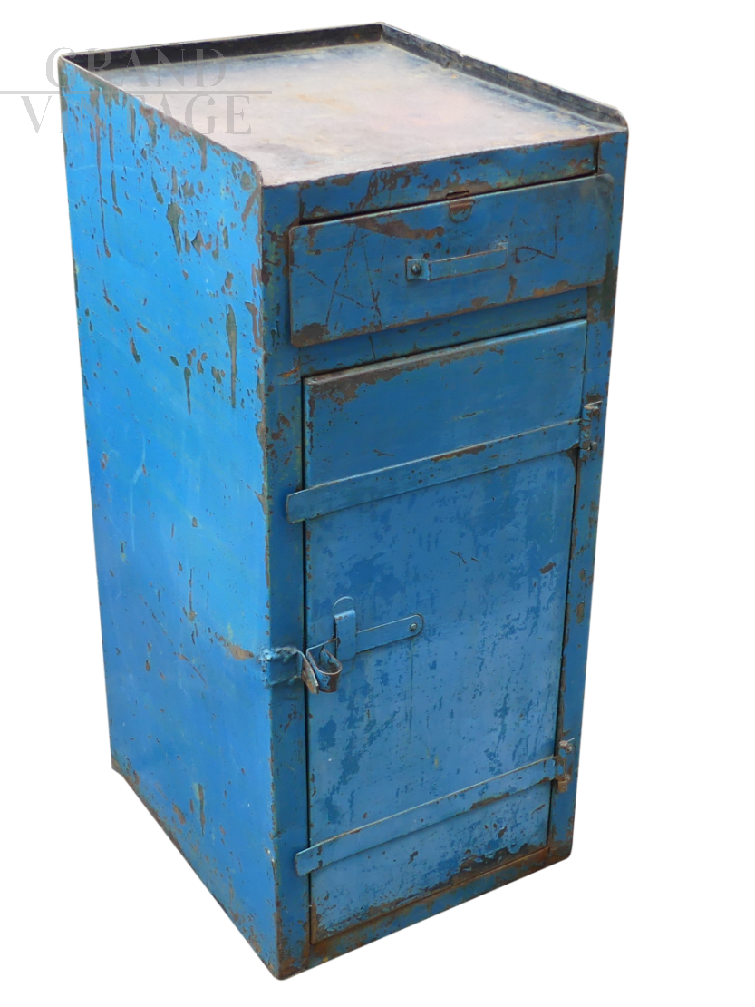 Blue iron workshop cabinet