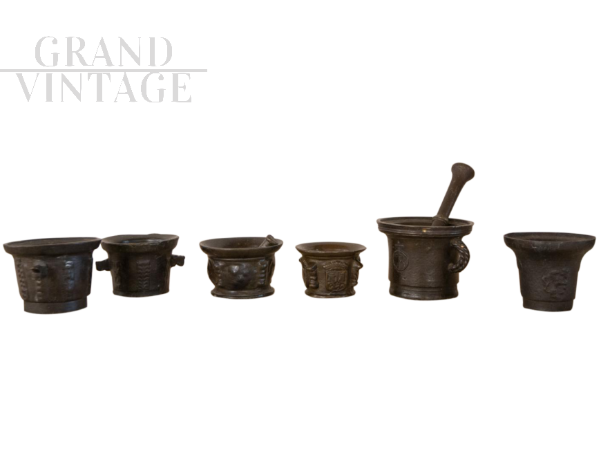 Set of Renaissance bronze mortars