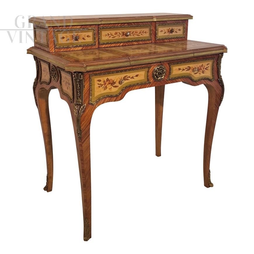 Antique French Louis XV style painted ladies' desk or dressing table