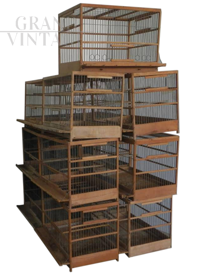 1950s vintage wooden cages