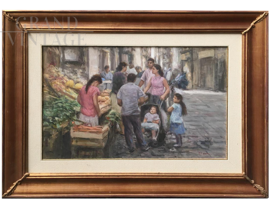 Painting by Tonino Manna - The Market