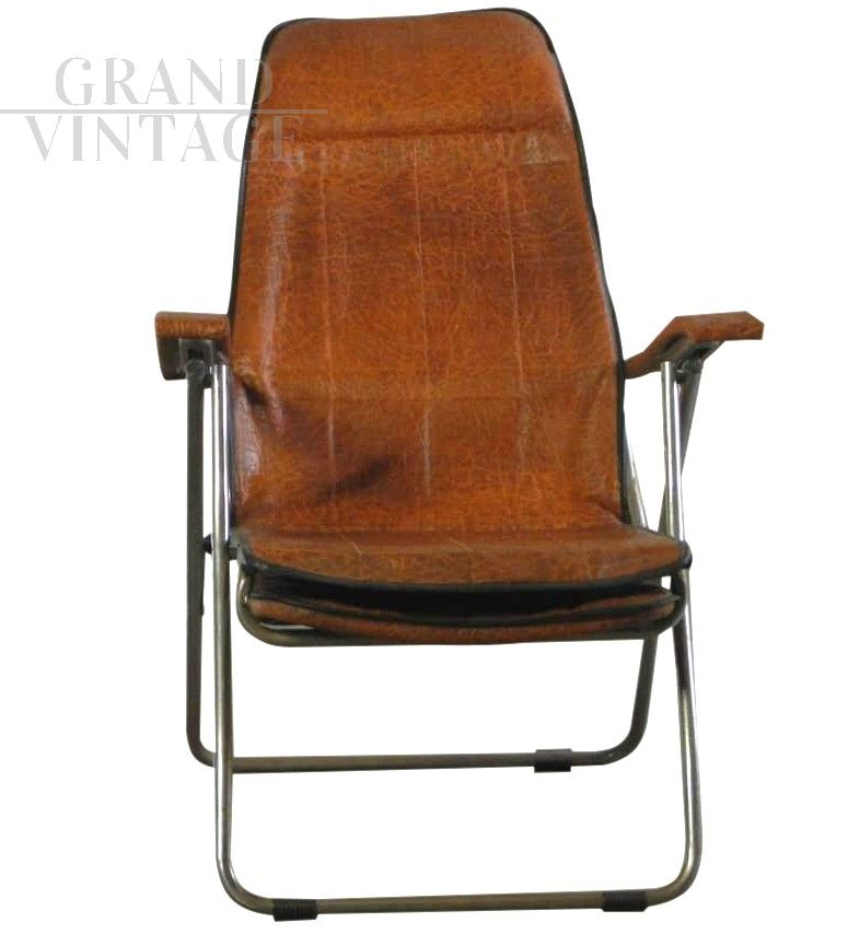 Adjustable skai armchair, 1970s