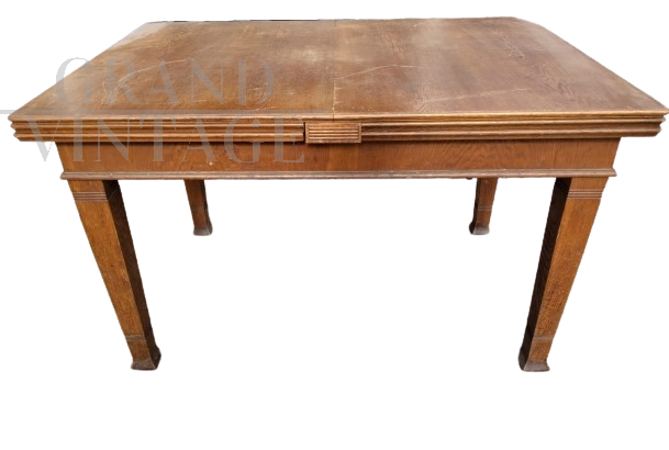 Rare 1930s art deco table extendable up to 3.70 metres             