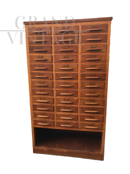 50s Filing Cabinet in Beech Wood