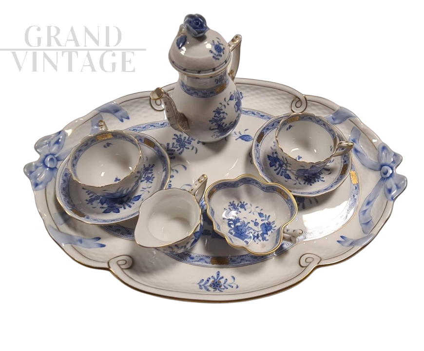 Porcelain coffee set by Herend Hungary for two people