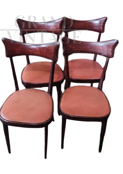 Set of 4 Ico Parisi model chairs - Italian Mid Century Design  