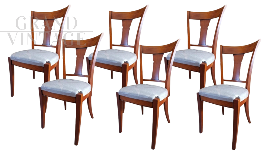 Set of 6 La Grange chairs in solid cherry