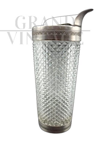 Vintage crystal and silver shaker, 1960s