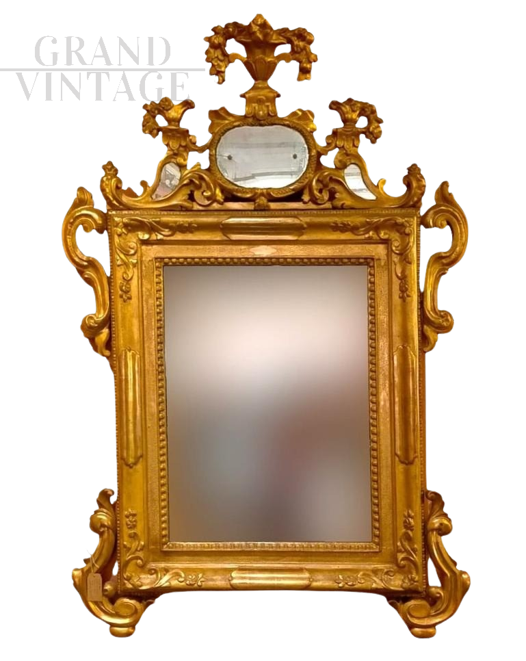 Antique golden Venetian mirror from the Louis XV era