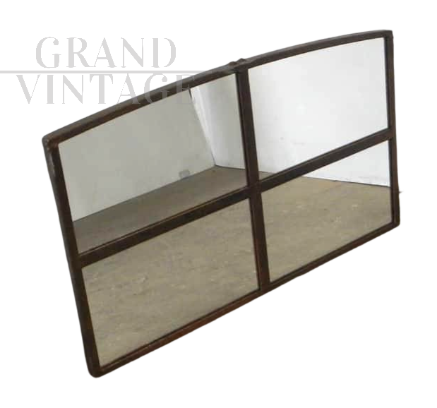 Vintage industrial style window mirror from 1950s