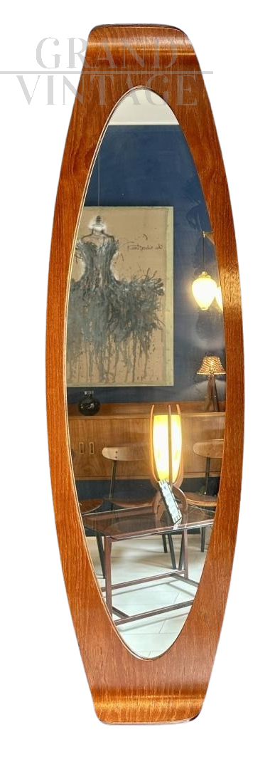 Campo e Graffi full-length wooden mirror, 1950s