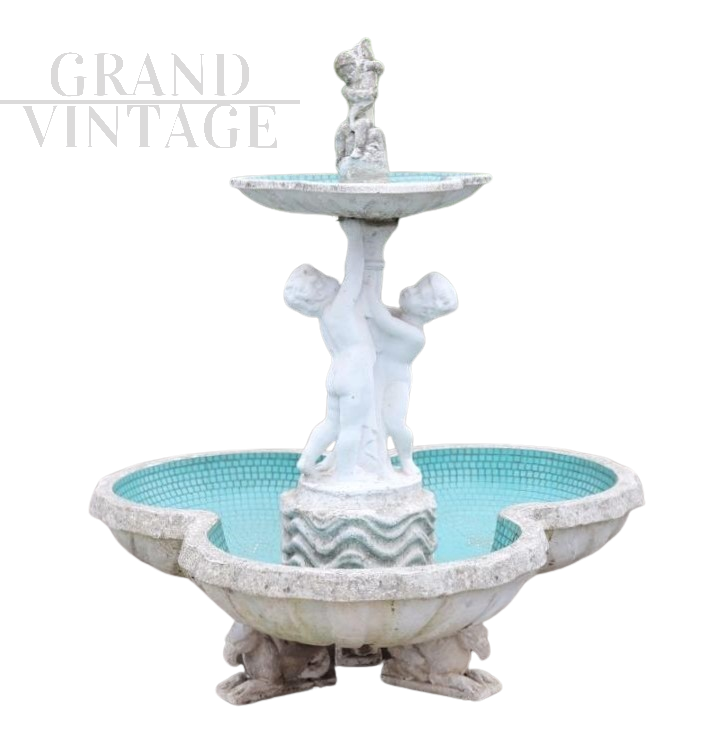 Suggestive garden fountain from the early decades of the 20th century  