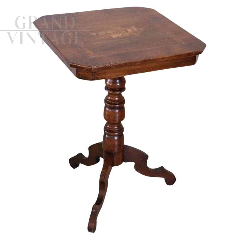 Antique style inlaid side table