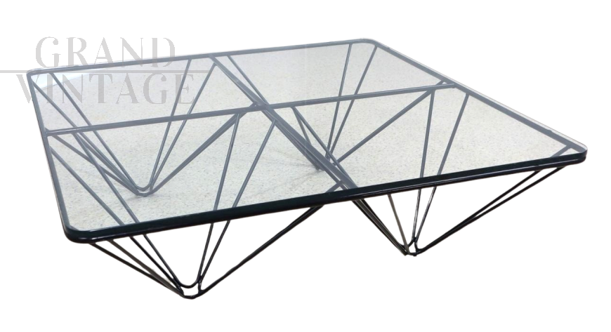 Square Alanda style coffee table by Paolo Piva, 1980s     