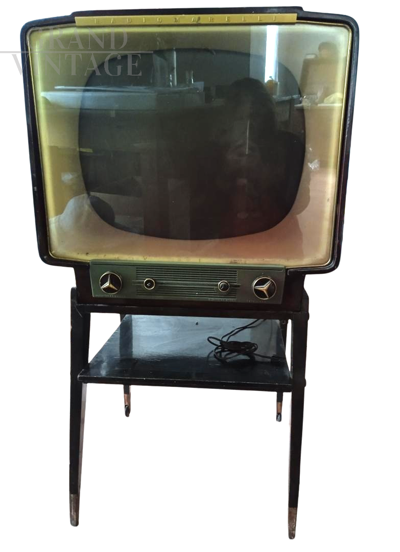 Radio Marelli vintage TV from the 60s with original support